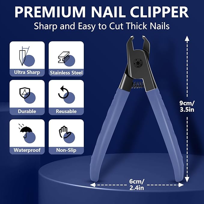 Upgraded Professional Nail Clippers - Senior Nail Clippers for Men & Women, Big Open Jaw, Ultra Sharp for Finger & Toenails