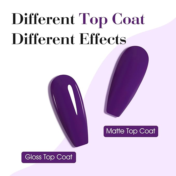 CANNI 6 Colors 9 ML Hema-Free Dark Purple Blue Gel Nail Polish Set, Blue Dark Purple Gel Polish Kit, Soak Off LED Nail Gel Manicure Kit DIY at Home Salon Gifts