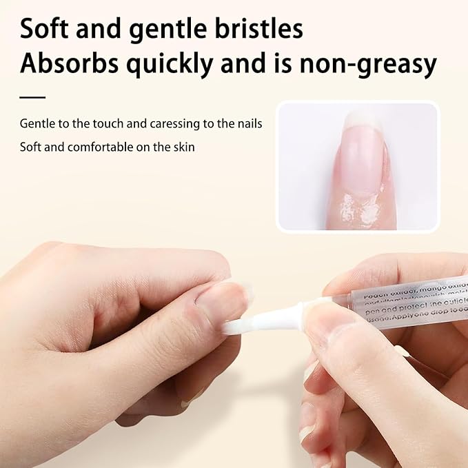 AIJIMEI Nail Oil Cuticle Pen 2pcs Nail Cuticle Oils Pens Are Nail Strengthening Agents And Nail Growth Essence, Suitable For Fragile Peeling And Broken Thin Nails（Honey & Olives）.