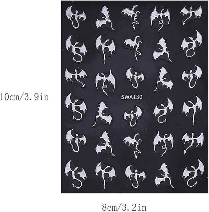 Halloween Nail Stickers 6 Sheets Halloween Nail Decals 3D Self Adhesive Manicure Decorations Hallowee Theme Design Nail Art Stickers DIY Acrylic Nails Accessories for Women and Girls