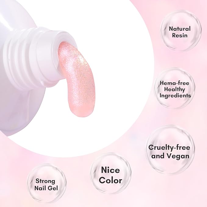 Makartt Poly Nail Gel: 50ML, Shimmers Orange Color, Strong Builder for Extension Strengthener 3D Diy, Resistent Hard Gels for Nails Manicure Supplies Home Salon-Chat-up
