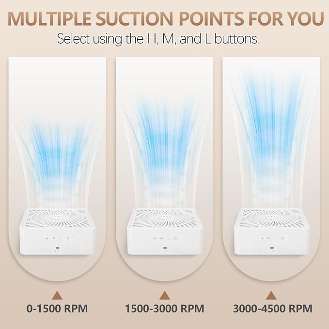 Rechargeable Nail Dust Collector with 2 Reusable Filter, Professional Cordless Nail Vacuum Dust Collector Nail Tech Fan Extractor for Acrylic Dip Powder Removal