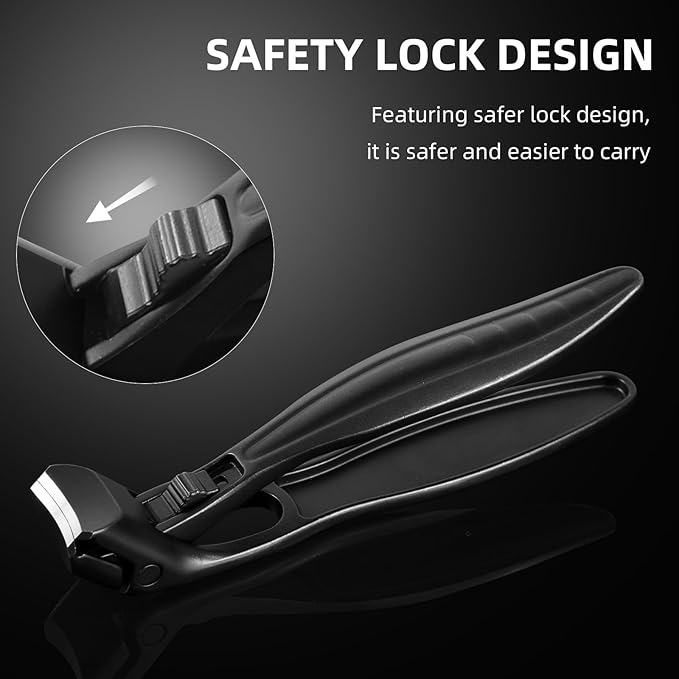Ultra Wide Nail Clippers, Suitable for The Elderly and Pregnant Women, Professional Sharp Stainless Steel Nail Clippers, Anti Splash self Collecting Nail Room, Suitable for Thick or Hard Nails