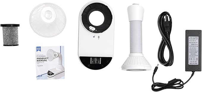 Professional Nail Dust Collector, 230W Powerful Dust Vacuum Cleaner, Nail Dust Collecting Machine with Dust Hose and Cover,Led Spotlight, for Nail Art, Veneer, Nail Care, Crafting