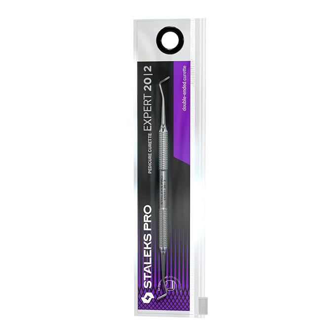 Staleks Pro Pedicure Curette Expert 20 Type 2 – Professional Double-Ended Pedicure Tool Ingrown Nail & Callus Remover Stainless Steel Ergonomic Grip Corrosion Resistant
