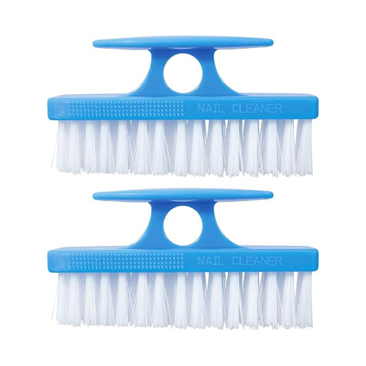 Superio Nail Brush for Cleaning Fingernails, Toe & Foot - All-Purpose Stiff Scrub Brush - Blue