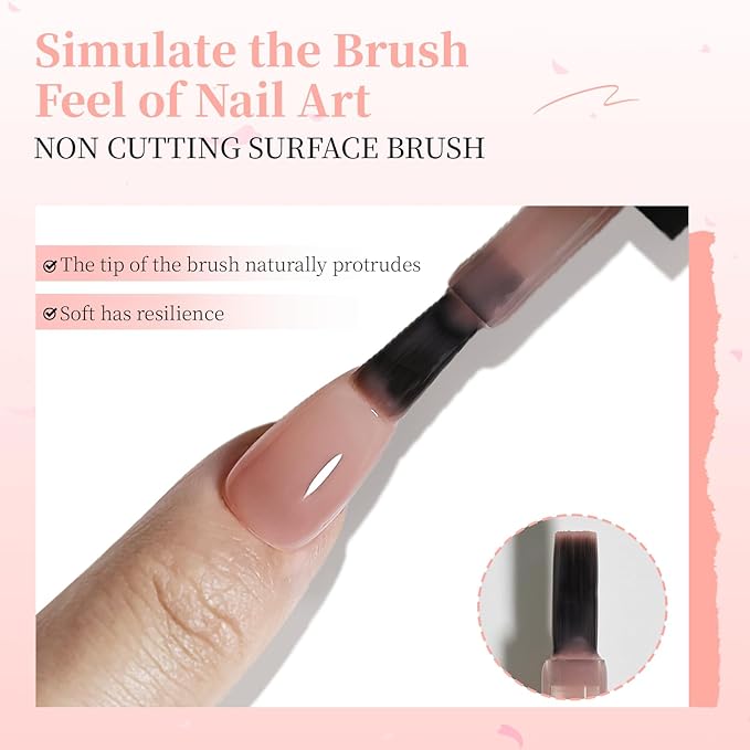 JODSONE Rubber Base Builder Gel for Nails,16.5ML 3-in-1 Nude Pink Rubber Base Gel Polish,Base Color & Builder Gel for Nails in One,for Nail Thickening Solution Strengthen,Apex Building,Enhance