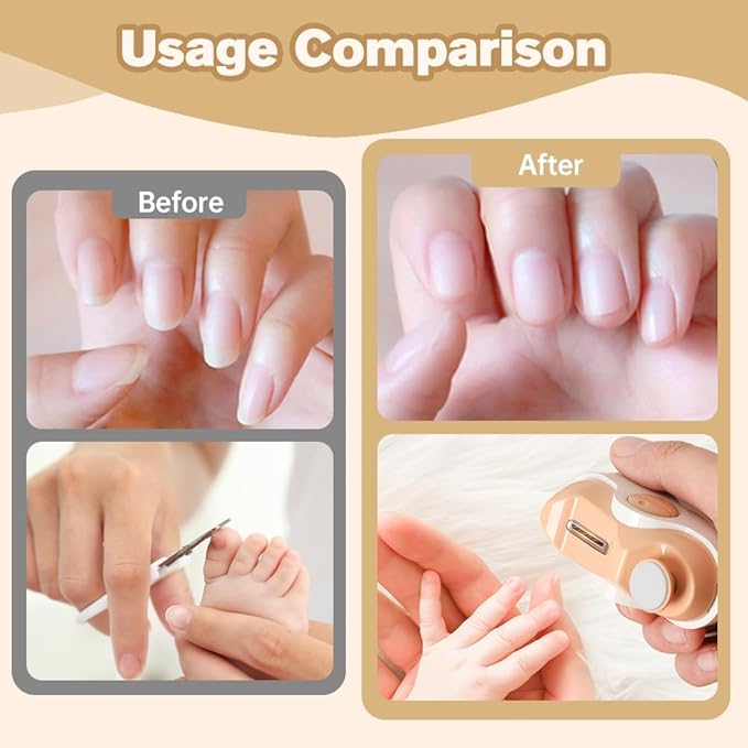 2 in 1 Electric Polishing Automatic Nail Clippers, 2025 New Electric Nail Trimmer with 2 Adjustable Speeds Automatic Electric Nail Clipper with Polishing for Seniors Adults Kids (White)