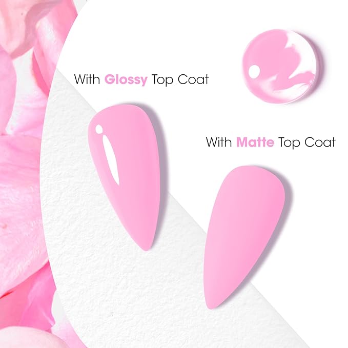 Gellen Pink Gel Nail Polish, 18ML 1Pc Pink Purple Gel Polish Soak off UV LED Nail Lamp Pink Nail Polish for Spring Summer Salon DIY Nail Art Manicure at Home Holiday Gift for Women, 0.61 Fl Oz