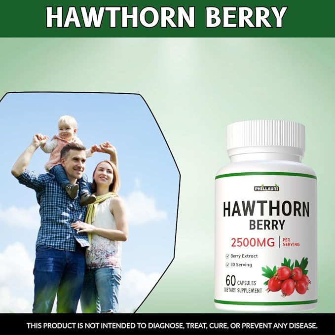 Hawthorne Berry Supplement | Hawthorne Berry | Hawthorn Berry Capsules for Men & Women | 300 Capsules