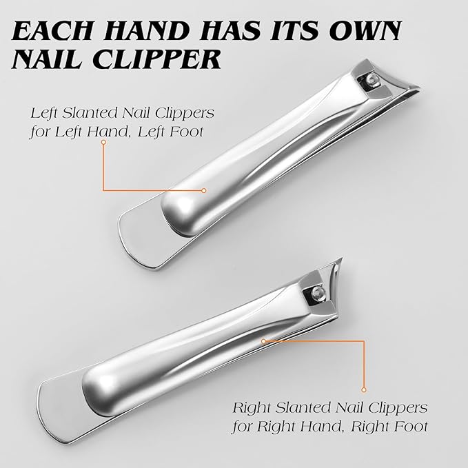 Toenail Clippers for Seniors, Upgraded Professional Long Handled Ingrown Thick Toe Nail Clippers with Wide Jaw for Men, Ultra-Sharp Slanted Nail Cutter Fingernail Clipper Nail Tools for Women