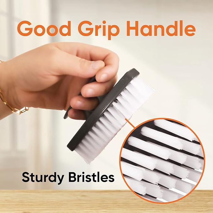 Superio Nail Brush for Cleaning Fingernails, Nail Scrubber Brush, Toe Foot Hands Fingernail Brush Cleaner- Small Scrub Brush- All-Purpose Stiff Cleaning Brush for Home, Kitchen, Work, (2, Blue/Black)