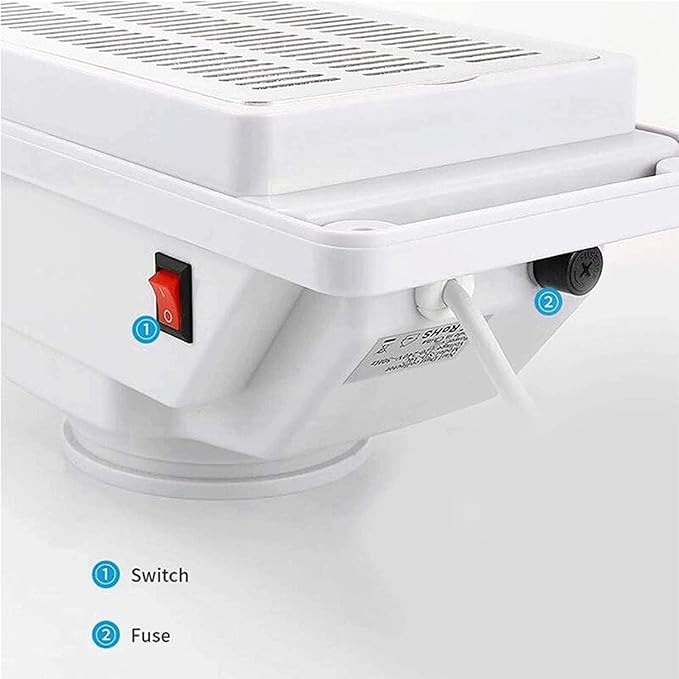 13-Watt Powerful Table Nail Dust Collector, High-Efficiency Vacuum Suction System for Acrylic Gel Nail Polishing, Manicure Tool Featuring Dust Bag for Salon & Home Use