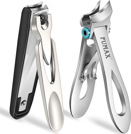 Toenail Clippers for Thick Toenails for Seniors, Large Heavy Duty Nail Clippers for Men with Catcher, Wide Opening Mens Toe Nail Clippers Long Handle Sharp Fingernail Clipper Gifts for Men Women