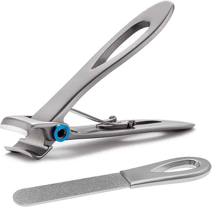 Toenail Clippers for Thick Toenails Wide Jaw Opening Ultra Sharp Toe Nail Clippers for Thick Nails for Seniors, Men, Women, Adult, Seniors, Heavy Duty Stainless Steel