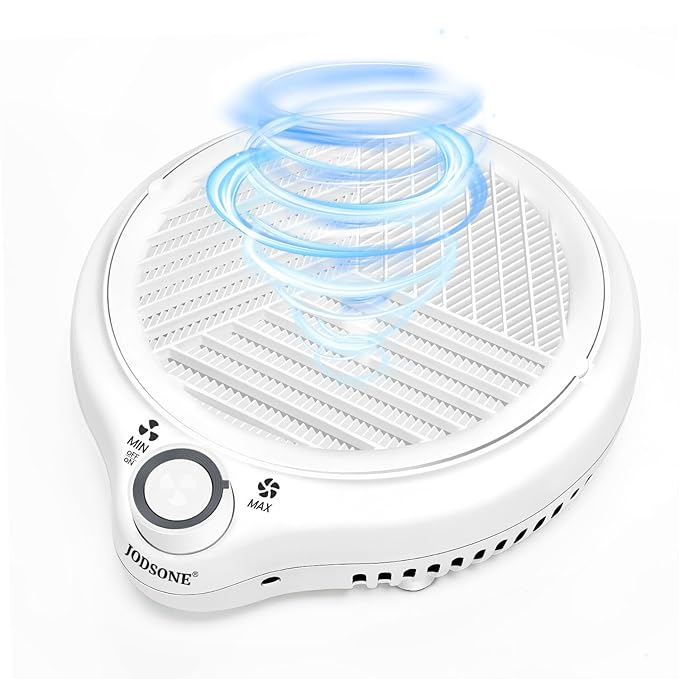 JODSONE 80W Nail Dust Collector Compact Vacuum Fan Efficient Dusting Round Nail Duster Must-Have for Manicures, Manicure Pedicure Tool for Acrylic Nail Polishing