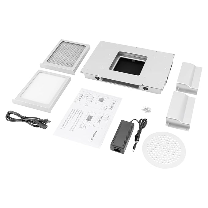 100W Nail Dust Collector, Desktop Built in Machine Suction Vacuum Fan Cleaner Kit w/Filters, Professional Dust Collector Extractor for Nail Polishing, Electric Dust Suction Machine for Nail Salon