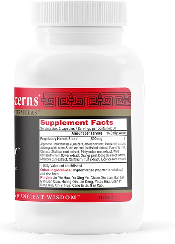 Health Concerns Cold Away – Lonicera & Isatis Herbal Supplement for Immune Support & Respiratory Health – Herbal Cold Help - Japanese Honeysuckle & Isatis Leaf Extract - 180 Capsules
