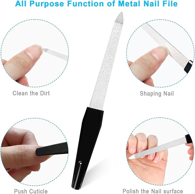 Nail Buffer Block, 10PCS Professional Nail Files and Buffers for Natural Nails, 100/180 Grit Double Sided Washable & Reusable Manicure Tools Kit for Women, Home, Salon & Travel