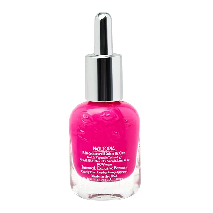 Nailtopia Bio-Sourced, Chip Free Nail Lacquer - All Natural, Strengthening Biotin and Superfood-Infused Polish - Chip Resistant Formula - Quick-Dry, Long Lasting Wear - Bird of Paradise - 0.41 oz