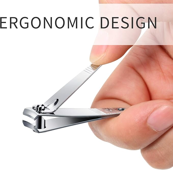 32 Pieces Stainless Steel Fingernail Nail Clipper Bulk Silver Portable Toenail Clippers Cutter Set