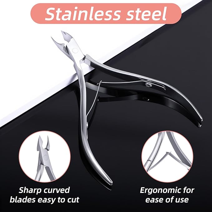 10 Pcs Ingrown Toenail Tool Pedicure Tools for Feet Stainless Steel Ingrown Toenail Clippers Nail File and Lifters Thick and Hard Nails Pedicure Manicure Tools