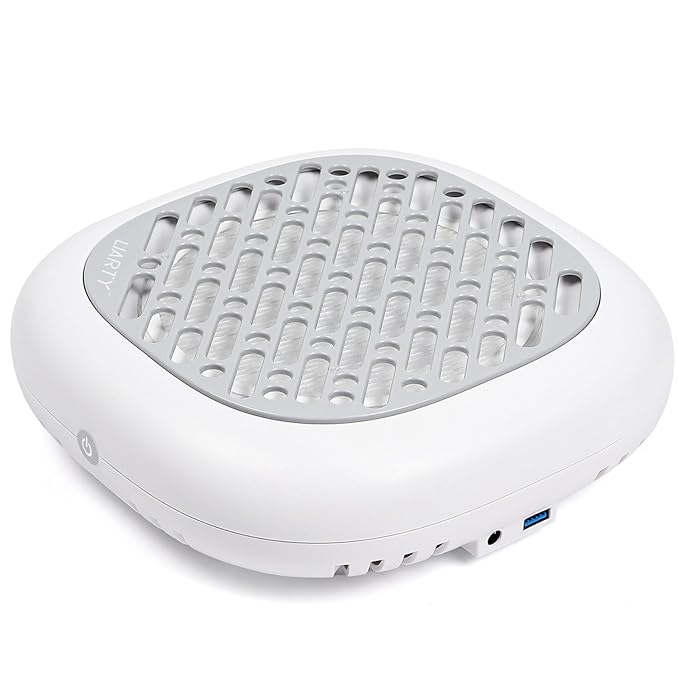 130W Brushless Nail Dust Collector Machine Nail Dust Vacuum Cleaner with Powerful Suction Extractor Fan for Manicure, Professional Nail Filter for Nail Art (Grey Style)