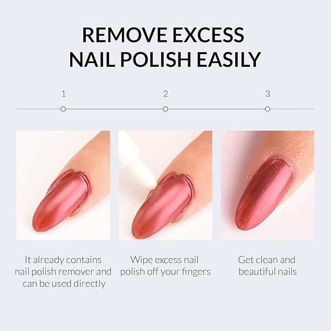 4pcs Nail Polish Remover Corrector Pen with 3 Cotton Tip Refills each, Cuticle Nail Edge Cleaning Pen for Manicure Art DIY Clean Up Tool