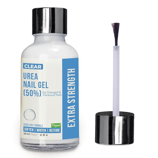 Urea 50% Nail Gel - Softens Cracked Heel Calluses & Thick Toenails - Repairs Damaged, Yellow, Discolored Nails – Highly Effective & Quick-Dry Fingernails & Toenail Treatment