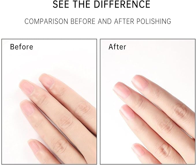 Nail Files and Buffers for Natural Nails Smooth and Polish Gel Surface 400/600/4000 Grit (C-Cuboid)
