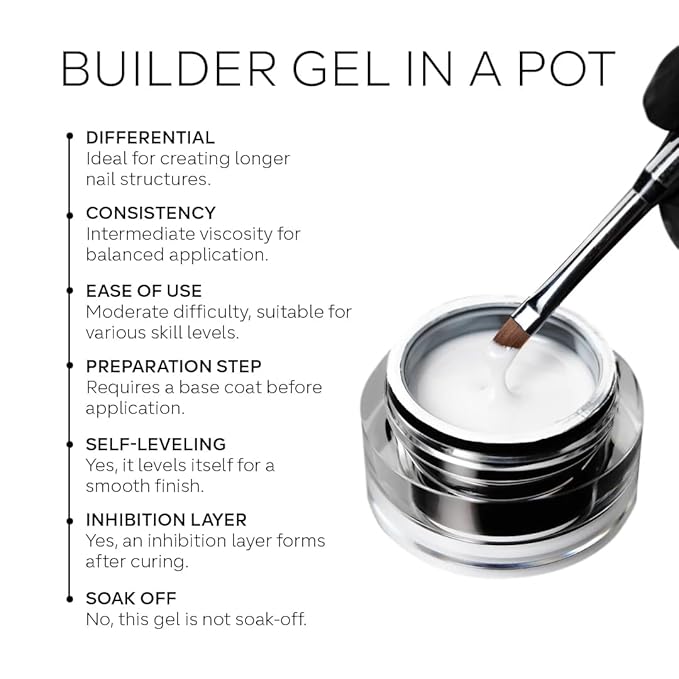 PINK MASK Builder Gel in a Pot 30g Rusty Orange, Nail Extension/Strengthener in a Pot, Hard Gel for Nails, Sculpting UV/LED Acrylic Manicure Nail Art