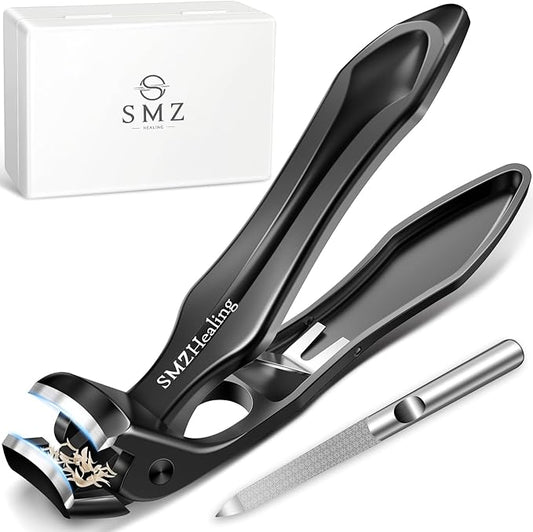 Stocking Stuffers for Men 2025, Toenail Clippers for Thick Nails Angled Head Large Nail Clippers with Wide Jaw, Heavy Duty Sharp Edgy Fingernail Clippers