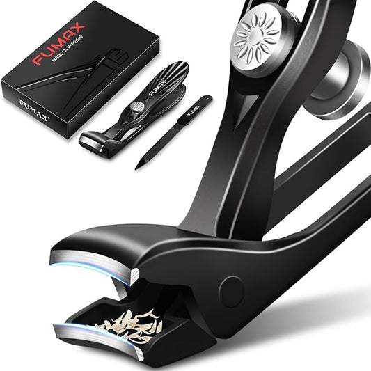 Toenail Clippers for Seniors Thick Toenails with Angled Wide Opening, Large Nail Clippers for Men Thick Nails, Heavy Duty Long Handle Nail Cutter Fingernail Clipper Gifts for Men Women