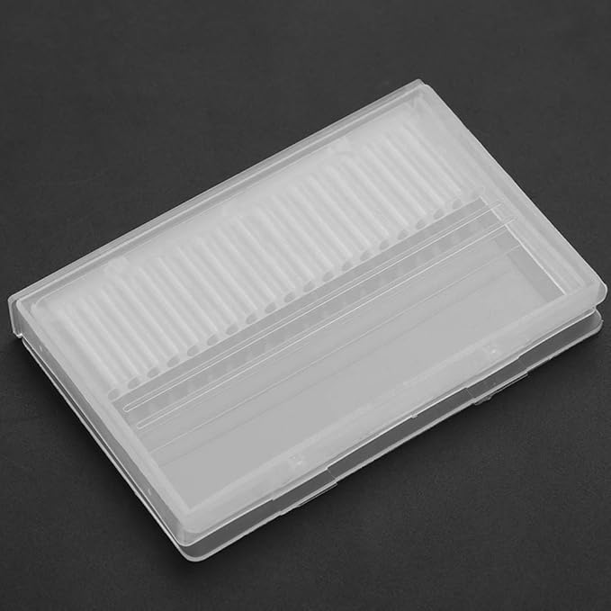 Ejoyous Nail Drill Bit Case, 20 Slots Nail Drill Bit Case Holder Manicure Tool Organizer Displayer Stand, Container Case for Drill Bits for Nail Salon DIY Art Home Storage