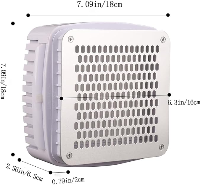 13-Watt Corded Electric Nail Dust Collector with Reusable Filter, Dual-Use Built-in or Tabletop Powerful Suction Machine for Acrylic Nail Polishing, Professional for Salon and Home Use (White)