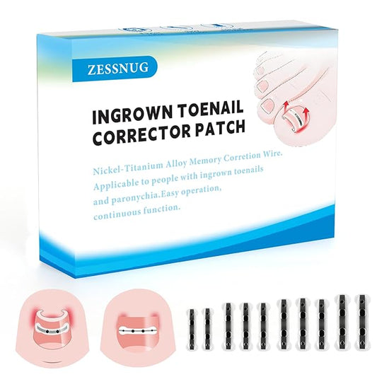 10 Pcs- Ingrown Toenail Treatment Kit with Nickel-Titanium Memory Wire, Professional At-Home Ingrown Toenail Removal kit for All Size Curve Correct, Ingrown Toenail Tools for Quick Relief.