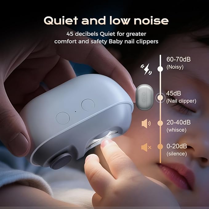 2 in 1 Electric Nail Clippers for Seniors, 2025 New Electric Polishing Automatic Nail Clippers, Electric Nail Trimmer for Fingers and Toes with 2 Adjustable Speeds for Senior Adults (White)