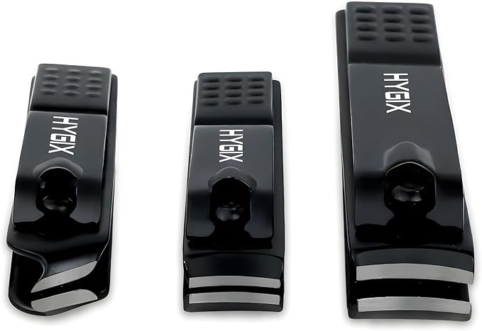 Precision Nail Clipper Set in a Sleek Black Aluminum Case – Ultra-Sharp, Durable Fingernail, Toenail & Ingrown Nail Clippers