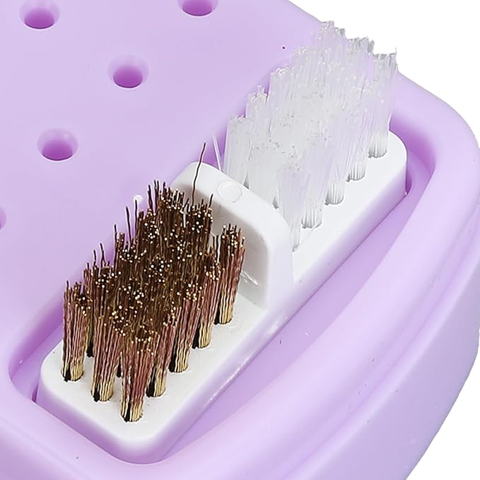 Dioche Nail Drill Bit Holder Stand, Dust Proof Storage Container Box Case Organizer for Home Use or Nail Salon with 30 Holes, Gold ( 3)
