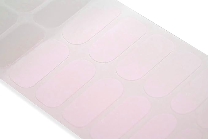 | 20 Exquisite Gel Nail Polish Strips w/Application Accessories - No UV/LED Lamp Required (Clear Gloss w/Pink Iridescence)