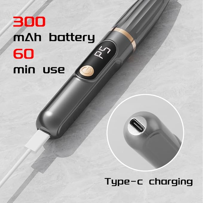 Cordless Electric Nail Drill 35000RPM Rechargeable Portable Nail File Kit for Acrylic & Gel Nails, Professional Manicure Pedicure Buffer Tool for Home & Salon (White)