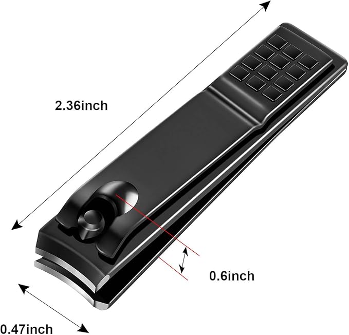 Yaomiao 12 Pieces Nail Clipper Set Stainless Steel Nail Cutter Fingernails and Toenail Clipper Cutter for Women Men (Black)