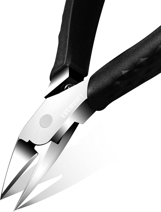 Straight Nail Clipper, Heavy Duty Straight Toenail Clippers for Thick Toenails or Ingrown, Stainless Steels Toe Nail Nipper Cutter with Non-Slip Handle for Seniors, Men, Women