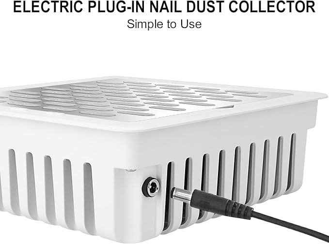 Dust Collector for Nails,Built-in Desktop Nail Vacuum Cleaner,Powerful Suction Dust Fan,Adjustable Speed,Professional Dust Collector for Nails Tech Acrylic Gel Polishing Manicure Pedicure