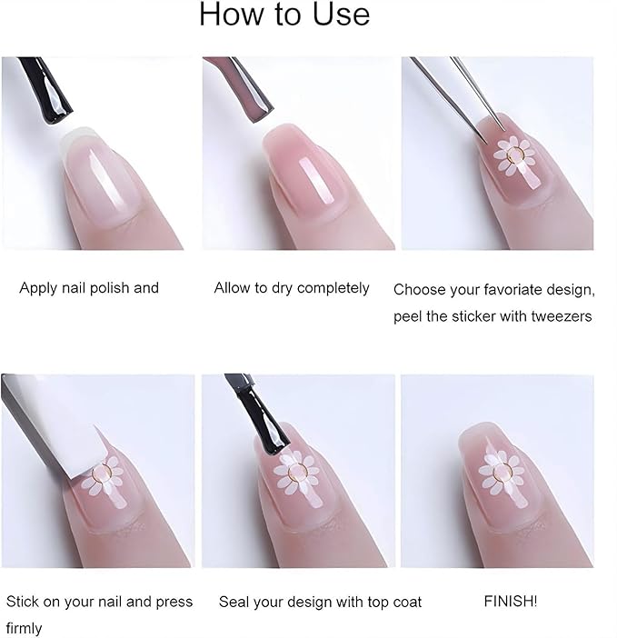 Shell Starfish Nail Stickers Summer Nail Decals 5D Embossed Nail Art Stickers Aurora Ocean Theme with Pearl Design Cute Nails Supplies for Women