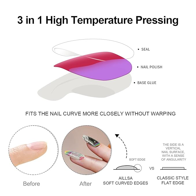 Semi Cured Gel Nail Strips, Iridescent | 28 pcs Gel Nail Strips Work with Any UV Lamp, Salon Quality UV Nails Stickers, Easy to Apply for Home Nails DIY