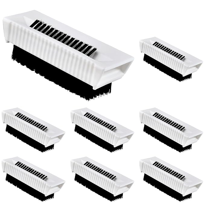 8 Pcs Hand Scrub Brushes for Nail Cleaning, Soft Fingernail Brush Non-Disposable Surgical Scrub Brushes with Nail Cleaner, Plastic Double-Sided Hand and Nail Cleaning Brush for Men Women Kids