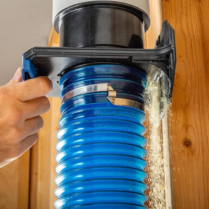 Dust Right (2.5" to 2.5") Ready-Mount Blast Gate – Durable Woodworking Dust Collector – Self-Cleaning Woodworking Vacuum Accessories - Blast Port for Clog-Inducing Debris