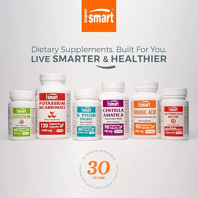 Supersmart - Glucofit 5.3mg per Day (Patented & High Strength) - 18% Corosolic Acid Banaba Leaf Extract Supplement | Non-GMO & Gluten Free - 100 Softgels
