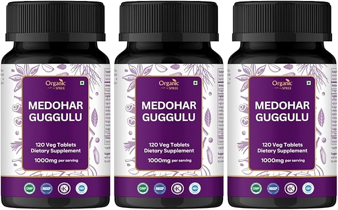 Medohar Guggulu 120 Tablets – Ayurvedic Formula – Supports Metabolism & Immune Health* - Pack of 3